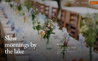 The Calder House website preview — boutique lake country inn