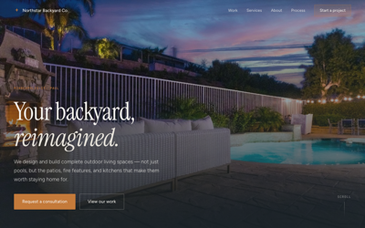 Northstar Backyard Co. website preview